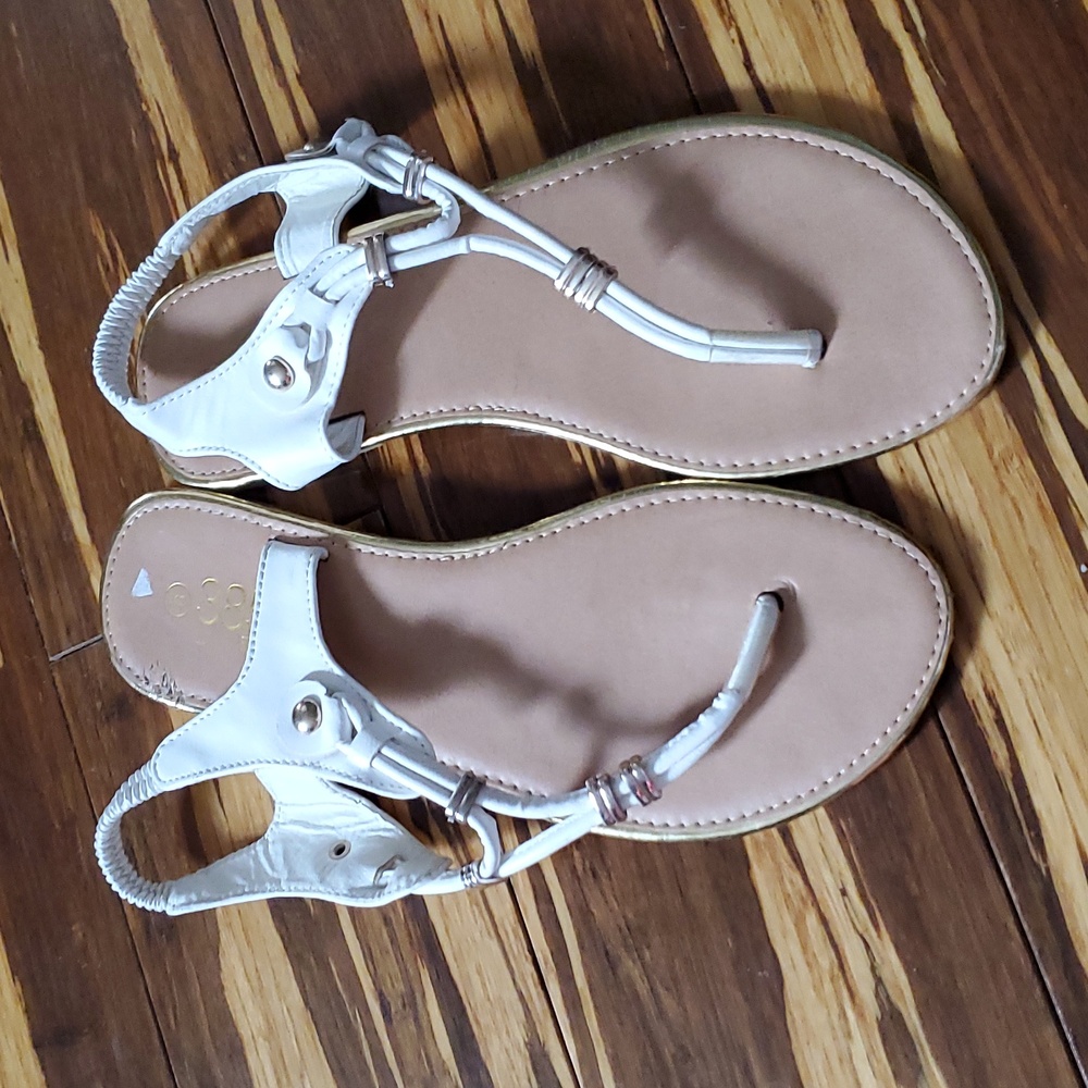 White sandals